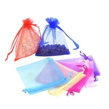 50pcs Organza Sachet Bag Jewelry Packaging Bags Wedding Party Drawable Bags