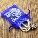 50pcs Organza Sachet Bag Jewelry Packaging Bags Wedding Party Drawable Bags