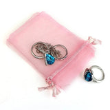50pcs Pink Organza Bags Jewelry Packaging Wedding Party Drawable Gift Pouches