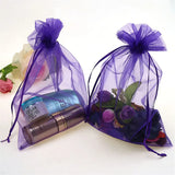 50pcs Organza Gift Bags Jewelry Packaging Wedding Party Drawable Pouches