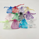 50pcs 7x9 9x12 Organza Gift Bags Drawstring Wedding Jewelry Storage Bags