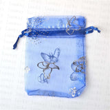 50pcs Colorful Butterfly Organza Bags for Christmas Wedding Jewelry Gift Packing