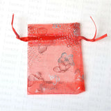 50pcs Colorful Butterfly Organza Bags for Christmas Wedding Jewelry Gift Packing