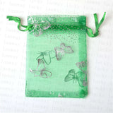 50pcs Colorful Butterfly Organza Bags for Christmas Wedding Jewelry Gift Packing