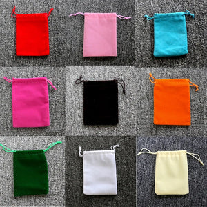 50pcs 7x9cm Drawstring Velvet Bags Wedding Gift Packaging Small Sachet