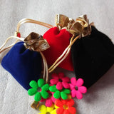 50pcs 7x9cm Velvet Jewelry Bags Drawstring Gift Bags for Christmas/Wedding