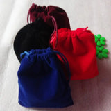 50pcs Velvet Jewelry Bags Pouch Flannel Drawstring Christmas Wedd