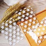 50pcs Golden Star Adhesive Cookies Gift Bag for DIY Candy Food Box Packaging