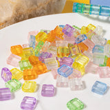 50pcs 8*8MM Crystal Colorful Acrylic Square Beads for Jewelry Making