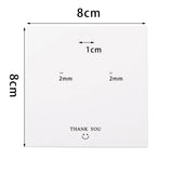 50pcs Square Display Cards for Jewelry Earrings Necklaces Hang Tag 8*8cm
