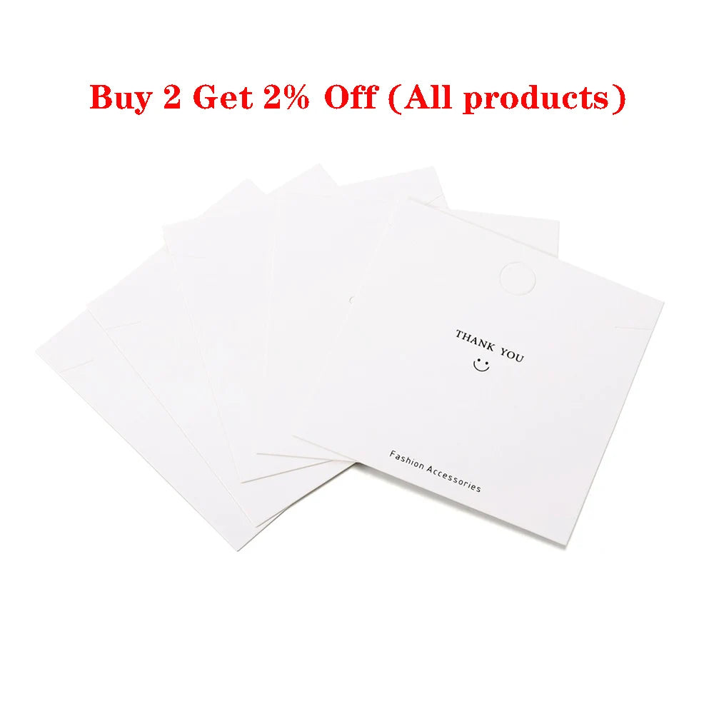 50pcs Square Display Cards for Jewelry Earrings Necklaces Hang Tag 8*8cm