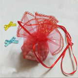 50pcs Round Organza Drawstring Bag Wedding Candy Gift Bag 8 Colors