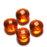 50pcs 8MM Round Transparent Crystal Faceted Bead Bulk DIY Jewelry Making