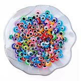 50pcs Evil Eye Resin Spacer Beads Bracelet DIY Jewelry Making