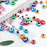 50pcs Evil Eye Resin Spacer Beads Bracelet DIY Jewelry Making