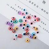 50pcs Evil Eye Resin Spacer Beads Bracelet DIY Jewelry Making
