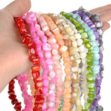 50pcs 8mm Small Stone Shell Beads DIY Loose Spacer Beads for Jewelry Making