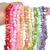 50pcs 8mm Small Stone Shell Beads DIY Loose Spacer Beads for Jewelry Making