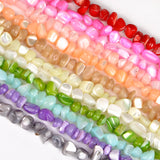50pcs 8mm Small Stone Shell Beads DIY Loose Spacer Beads for Jewelry Making
