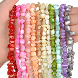 50pcs 8mm Small Stone Shell Beads DIY Loose Spacer Beads for Jewelry Making
