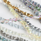50pcs 8mm Crystal Glass Beads Heart Charm Spacer for DIY Jewelry Making