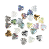 50pcs 8mm Crystal Glass Beads Heart Charm Spacer for DIY Jewelry Making