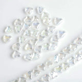50pcs 8mm Crystal Glass Beads Heart Charm Spacer for DIY Jewelry Making