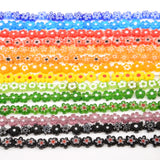 50pcs 8mm Lampwork Spacer Flower Beads Jewelry Making DIY Bracelet Necklace
