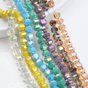 50pcs 8mm Crystal Glass Beads Faceted Spacer Charms for DIY Jewelry Making