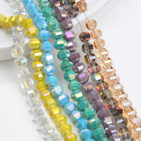 50pcs 8mm Crystal Glass Beads Faceted Spacer Charms for DIY Jewelry Making