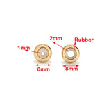 50pcs 8mm Stainless Steel Rubber Stopper Spacer Beads for Jewelry Making