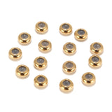 50pcs 8mm Stainless Steel Rubber Stopper Spacer Beads for Jewelry Making