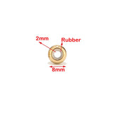 50pcs 8mm Stainless Steel Rubber Stopper Spacer Beads for Jewelry Making