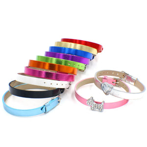 50pcs Metal Leather Wrist Strap 8mm DIY Accessories for Slide Letters Charms