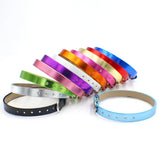 50pcs Metal Leather Wrist Strap 8mm DIY Accessories for Slide Letters Charms