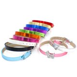 50pcs Metal Leather Wrist Strap 8mm DIY Accessories for Slide Letters Charms