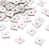 50pcs 8x8x1mm Square Stainless Steel Spacer Beads for Jewelry Making DIY
