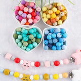 50pcs Silicone Beads For Jewelry Making DIY Bracelets Pacifier Chain Accessories