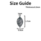 50pcs Small Straight Leaf Charms Colorful Leaves Pendant for Jewelry Making
