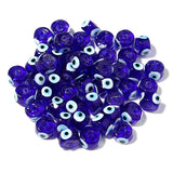 50pcs 9*6mm Multicolor Glass Evil Eye Beads DIY Jewelry Making Accessories