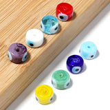 50pcs 9*6mm Multicolor Glass Evil Eye Beads DIY Jewelry Making Accessories