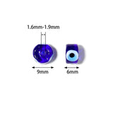 50pcs 9*6mm Multicolor Glass Evil Eye Beads DIY Jewelry Making Accessories