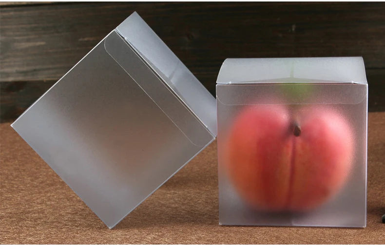 50pcs 9*9*9cm Frosted PVC Box Clear Gift Boxes for Jewellery/Candy/Food