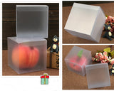 50pcs 9*9*9cm Frosted PVC Box Clear Gift Boxes for Jewellery/Candy/Food