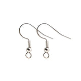 50pcs 925 Silver Earrings Clasps Hooks Ear Components for DIY Jewelry Making