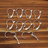 50pcs 925 Sterling Silver Earring Hooks 1.3*2CM