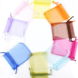 50pcs Organza Bags Jewelry Packaging Gift Pouches Drawstring Packaging Pouches
