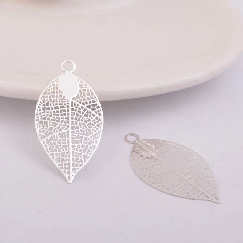50pcs Painted Shell Charms 20mm*38mm