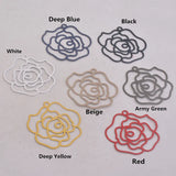 50pcs Big Flower Charms Rose Brass Findings Stamping Pendants