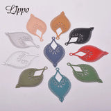 50pcs Matte Silver Rose Charms Necklace Shape Earring Pendant Findings